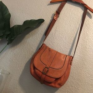 Leather messenger bag